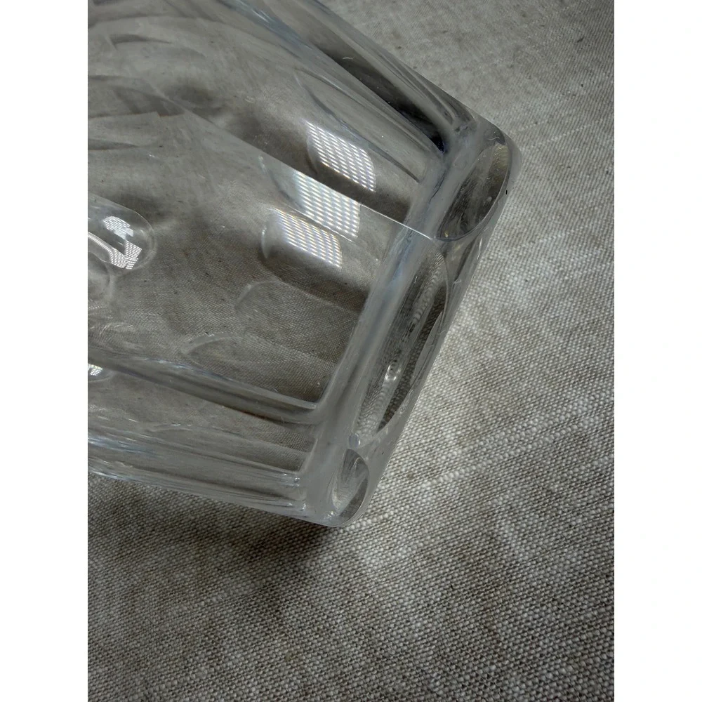 Crystal Glass Decanter Good Vintage Paneled Clear Spirits Bottle with Stopper